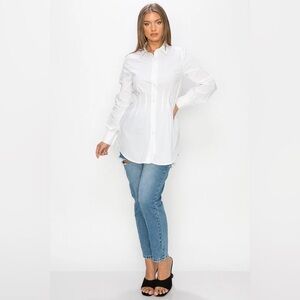 Women's White Button-Up Shirt